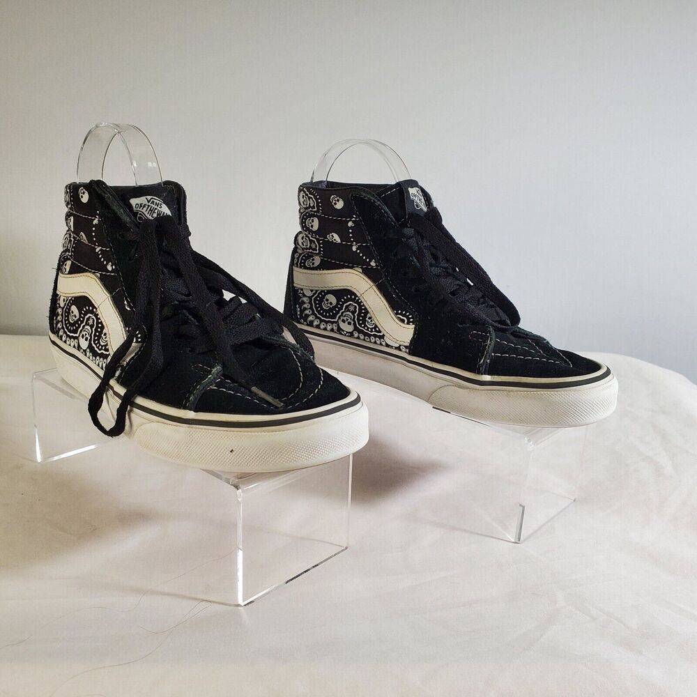 Vans Sk8-hi Shoes Men's 4 Womens 5.5 Glow In The Dark Skull Black Skate High Top